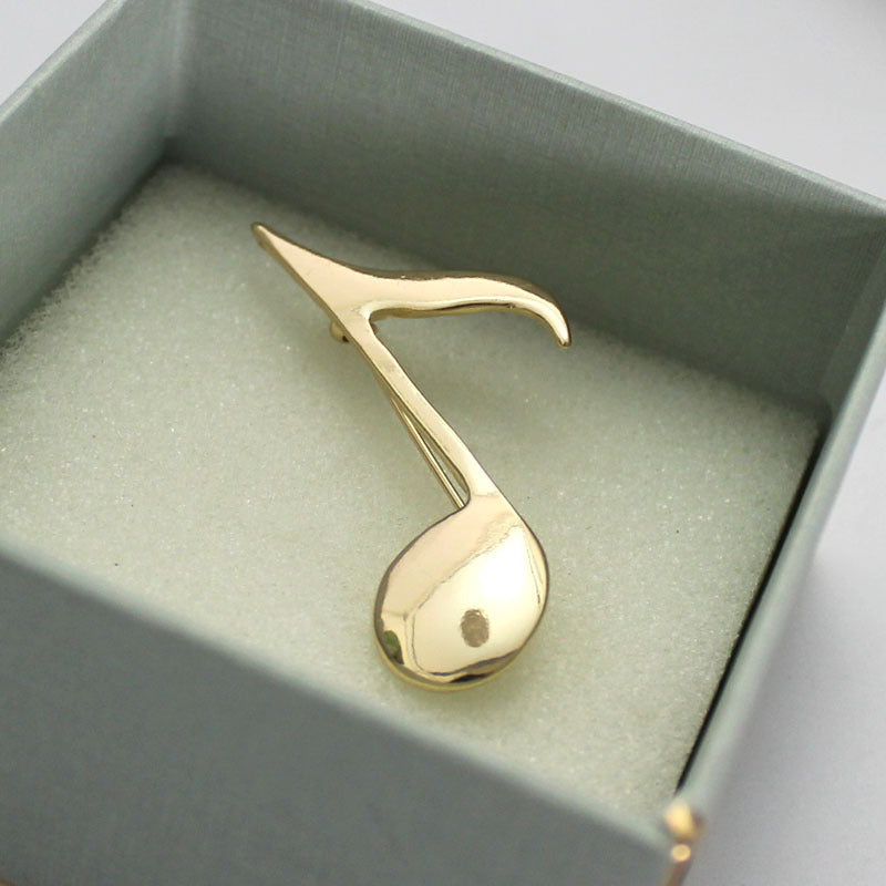 Simple Natural Musical Note Pin Brooch