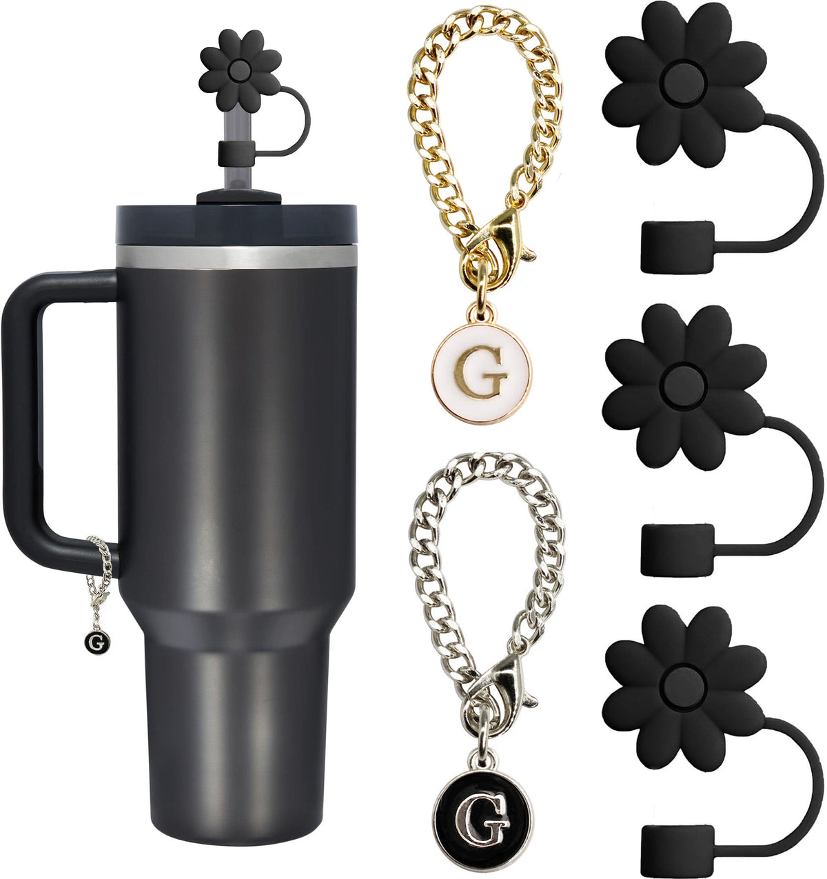 Tumbler Letter Handle Charms - 5PCS