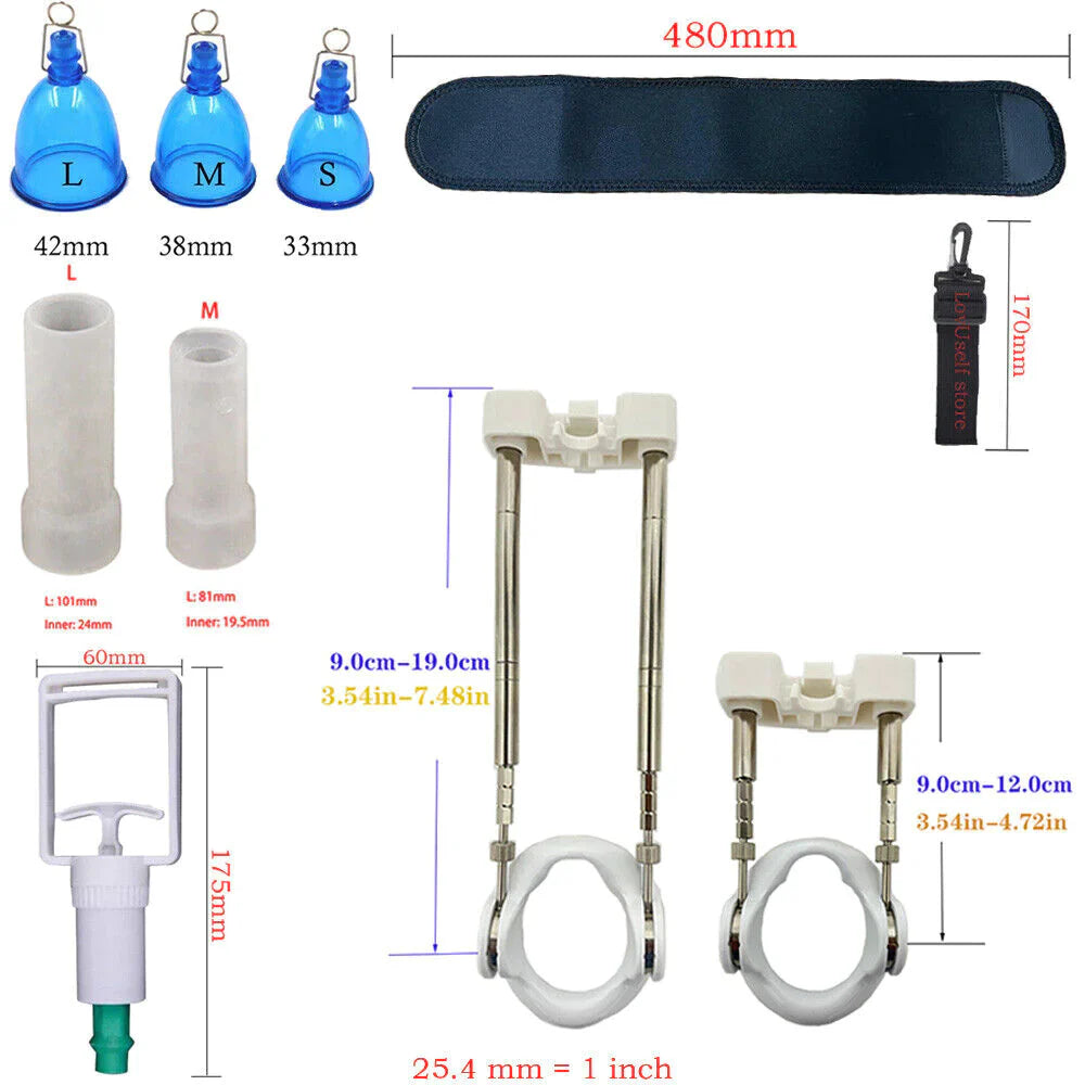 Super Penis Enlargement Extender Vacuum Stretcher Pump Hanger Bigger Enhancement