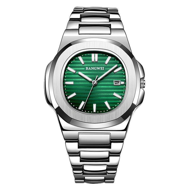 Fashion Steel Belt Calendar Luminous Watch Men