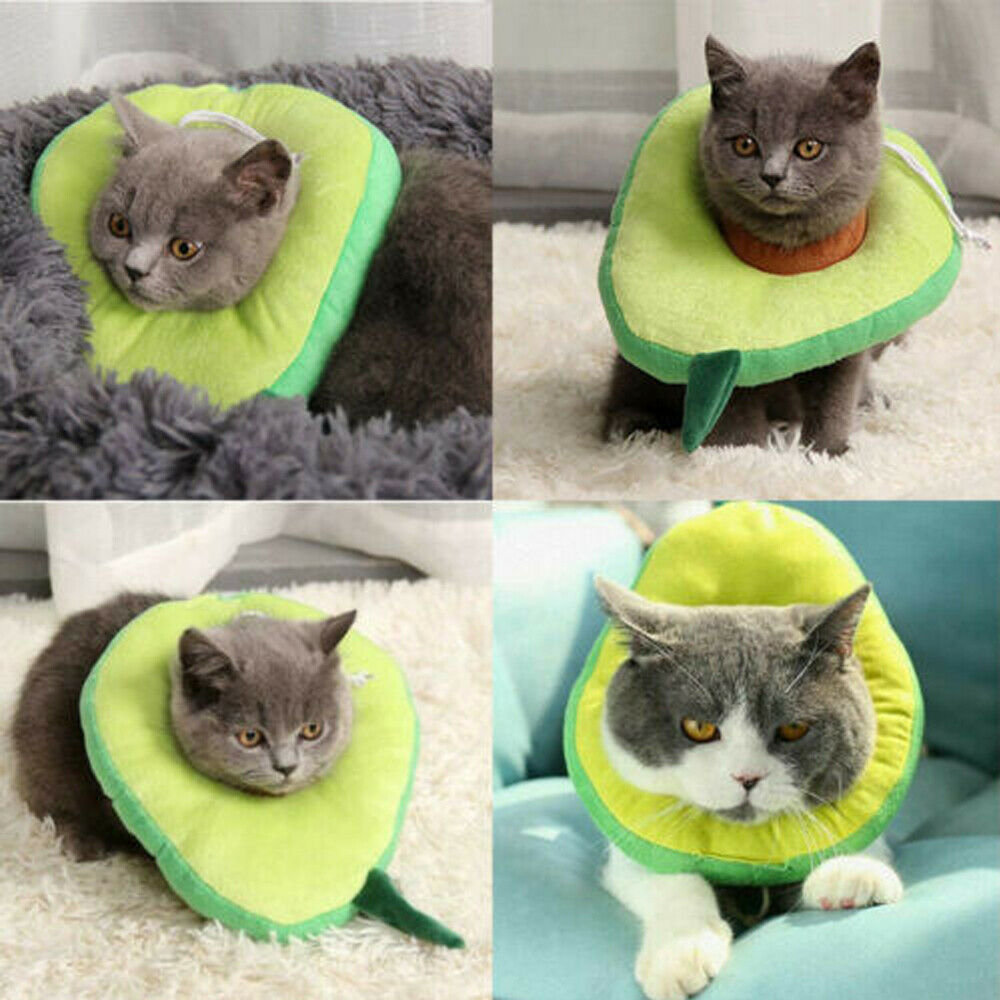 Adjustable Pet Neck Cone Recovery Pet Cat Recovery Collar Cat Soft Lemon Neck Cone Adjustable Pet E Collar After Surgery, Wound Healing Protective Cat Elizabethan Collar For Kitten & Puppy