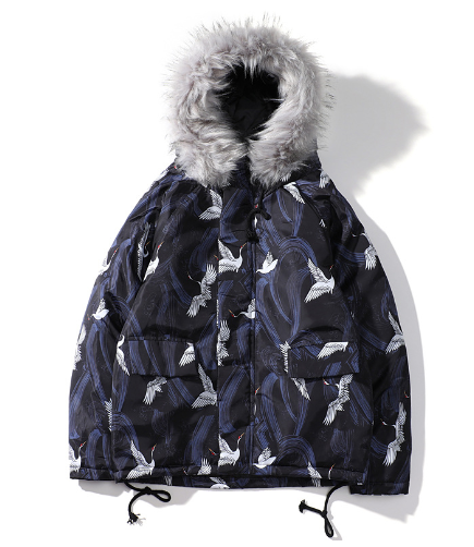 Men's Winter Thick Fur Collar Bread Jacket (Trendy Style)