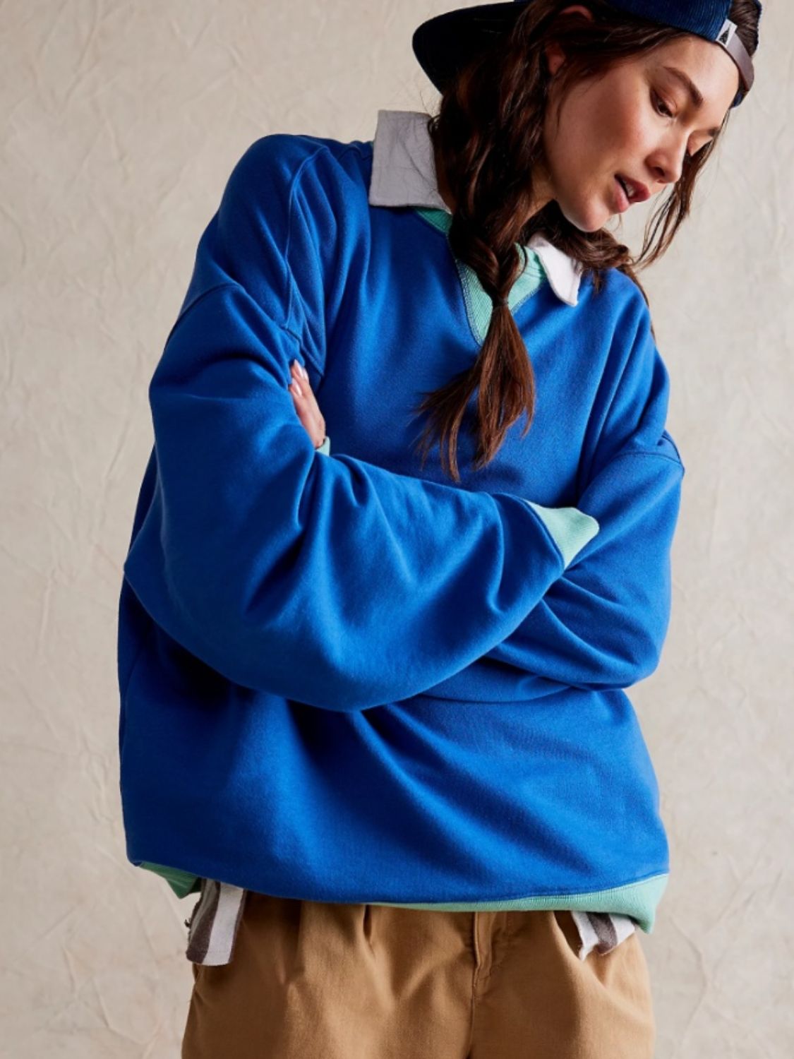 Women's Contrast Trim Sweatshirt