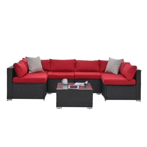 Style Loft Collection Rattan & Tempered Glass Patio Set