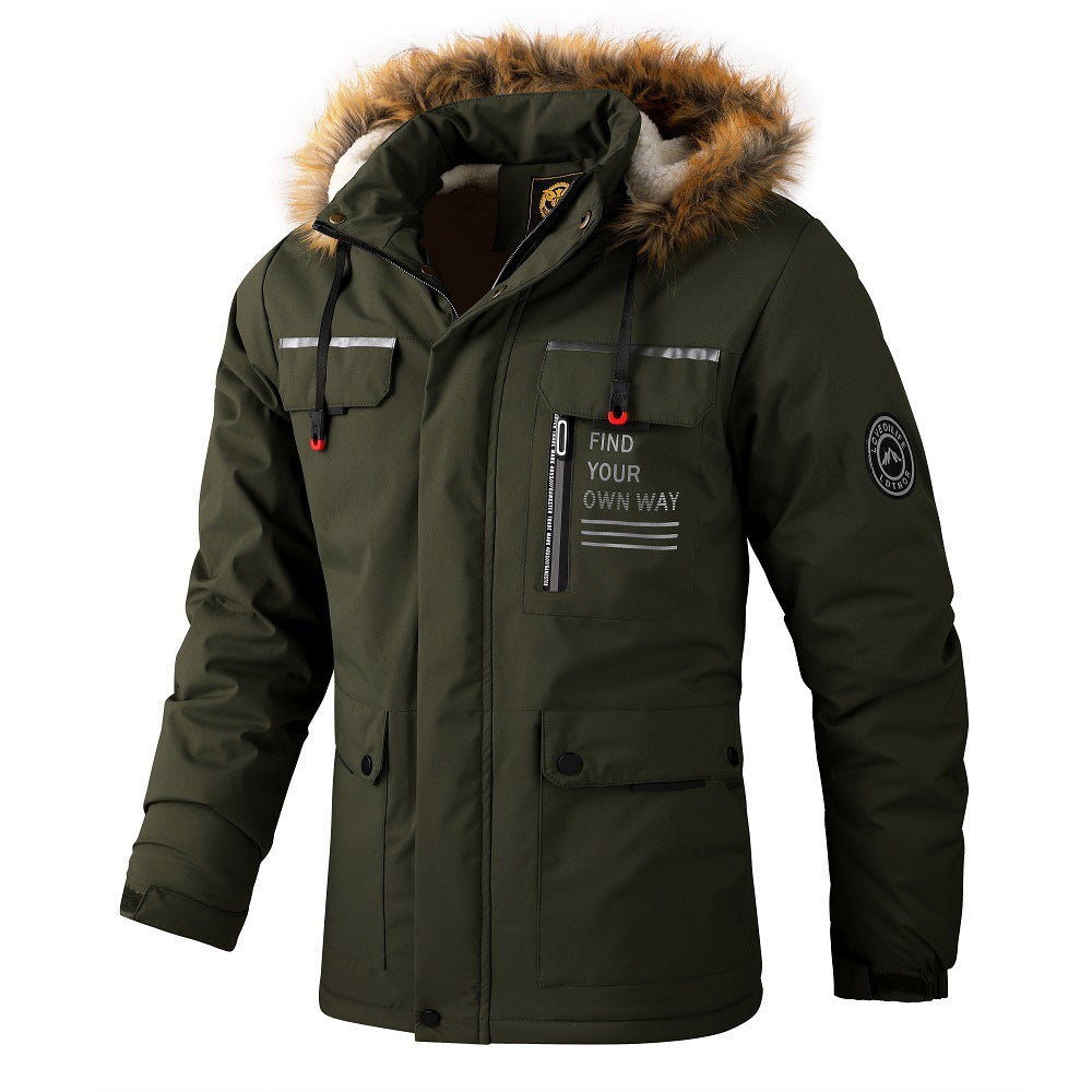 Mid-length Casual Jacket Knee-length Parka