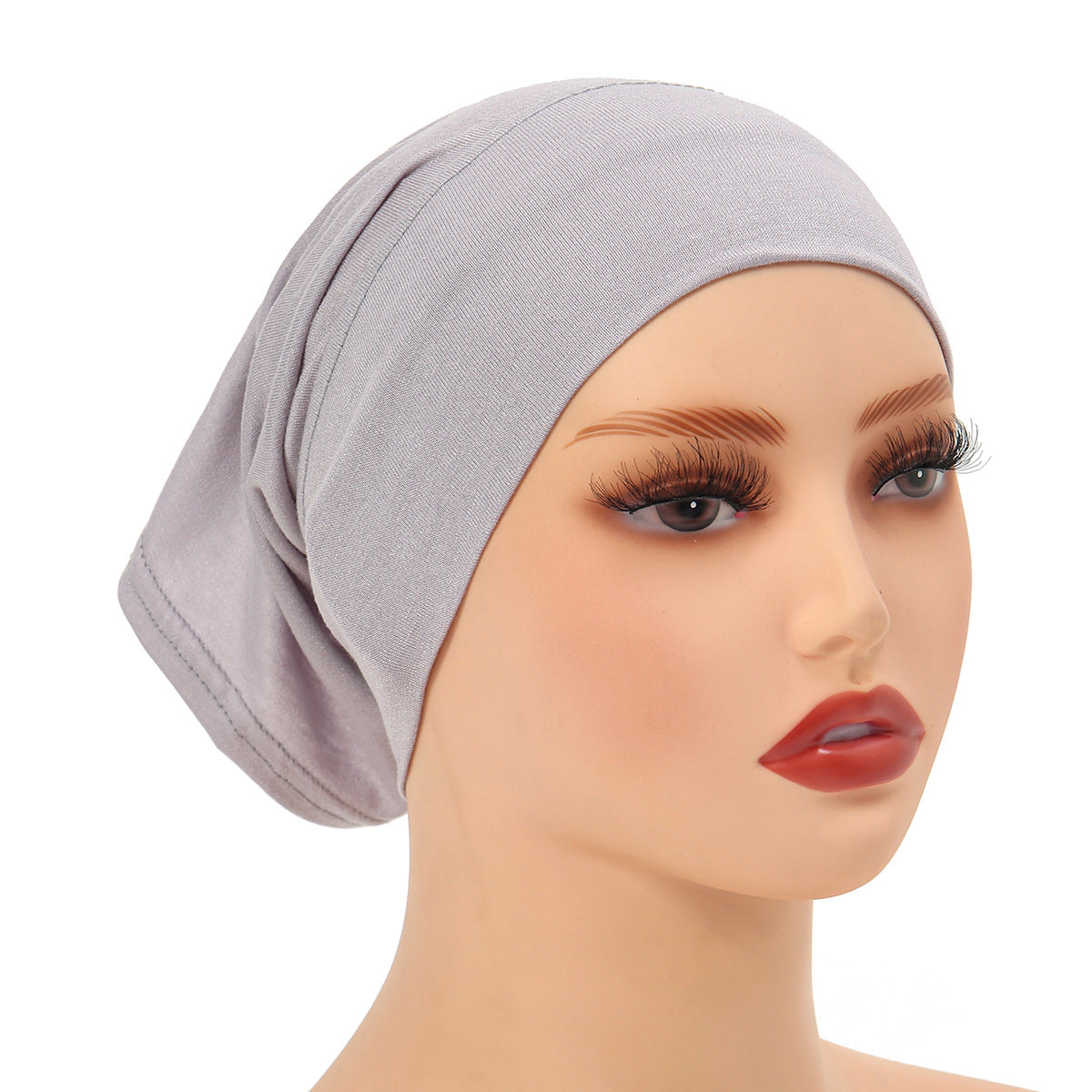 High-Quality Solid Color Silk-Cotton Lining Cap Women's Fashion Simple Versatile Wide-Brimmed Hat