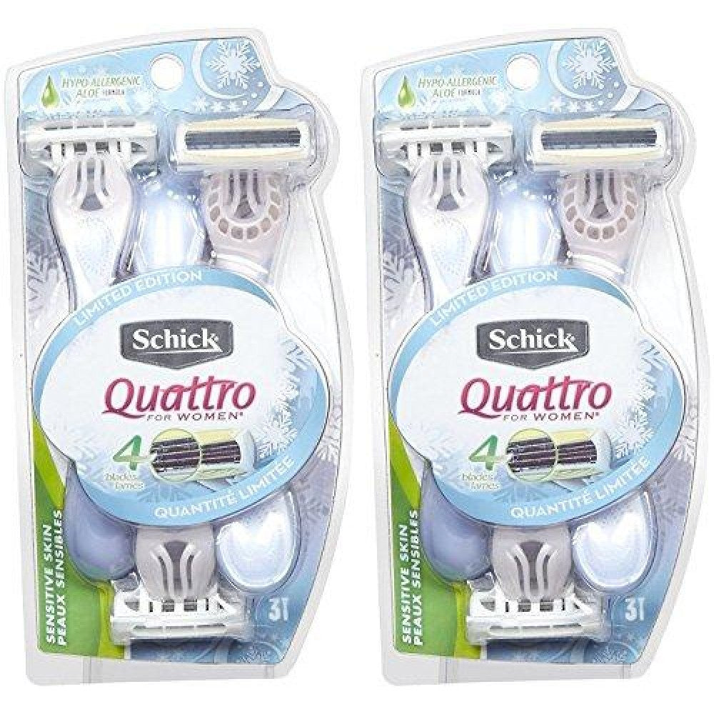 Schick Quattro For Women Disposable Razors, Sensitive Skin