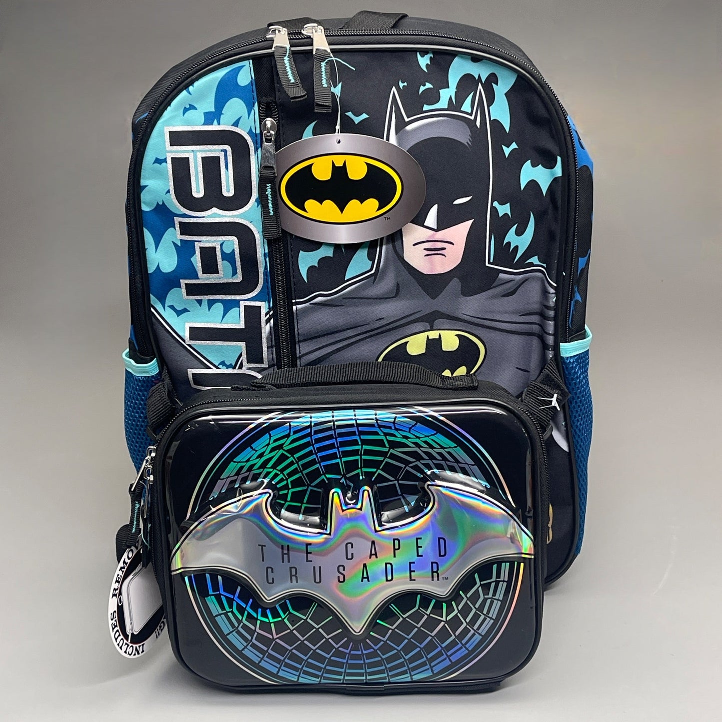 ACCESSORY INNOVATIONS Batman 10-PK Backpack & Lunch Bag Blue (New)