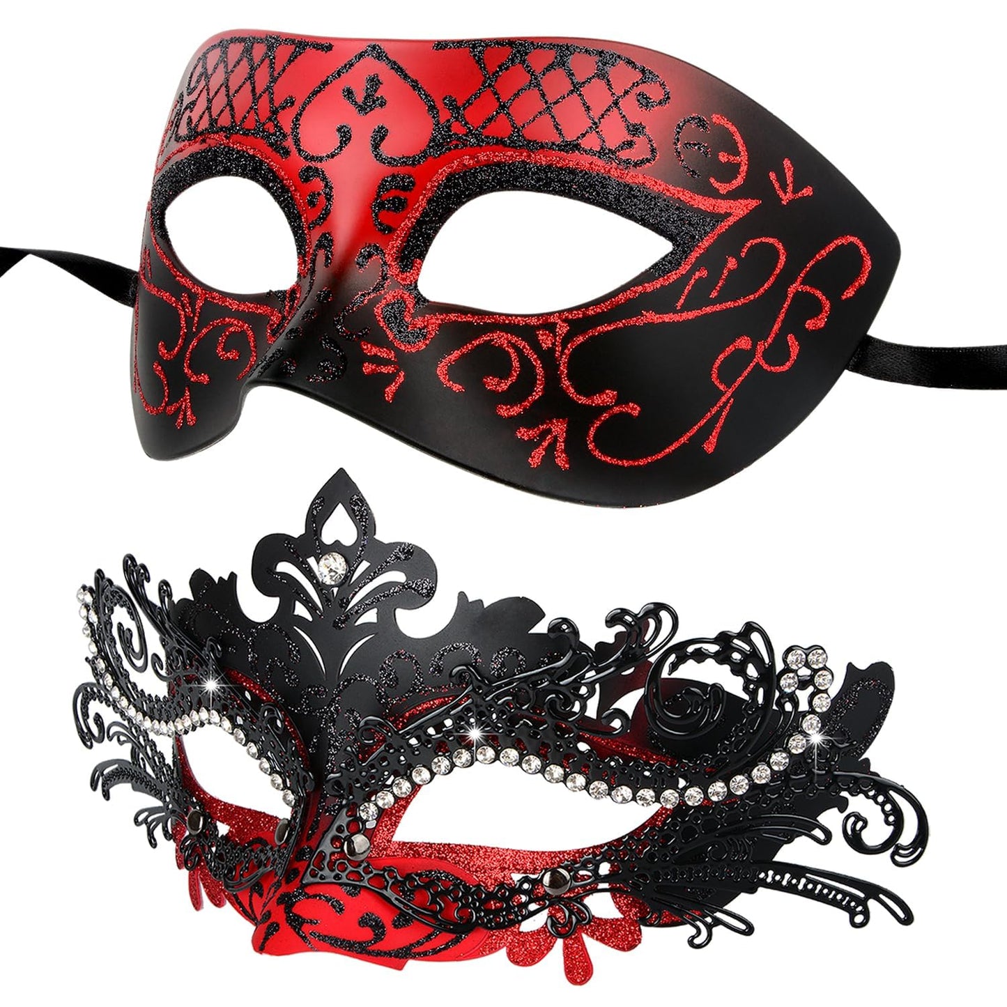 Masquerade Masks - Elegant Mardi Gras Party Masks - Premium Decorative Masks for Women and Men