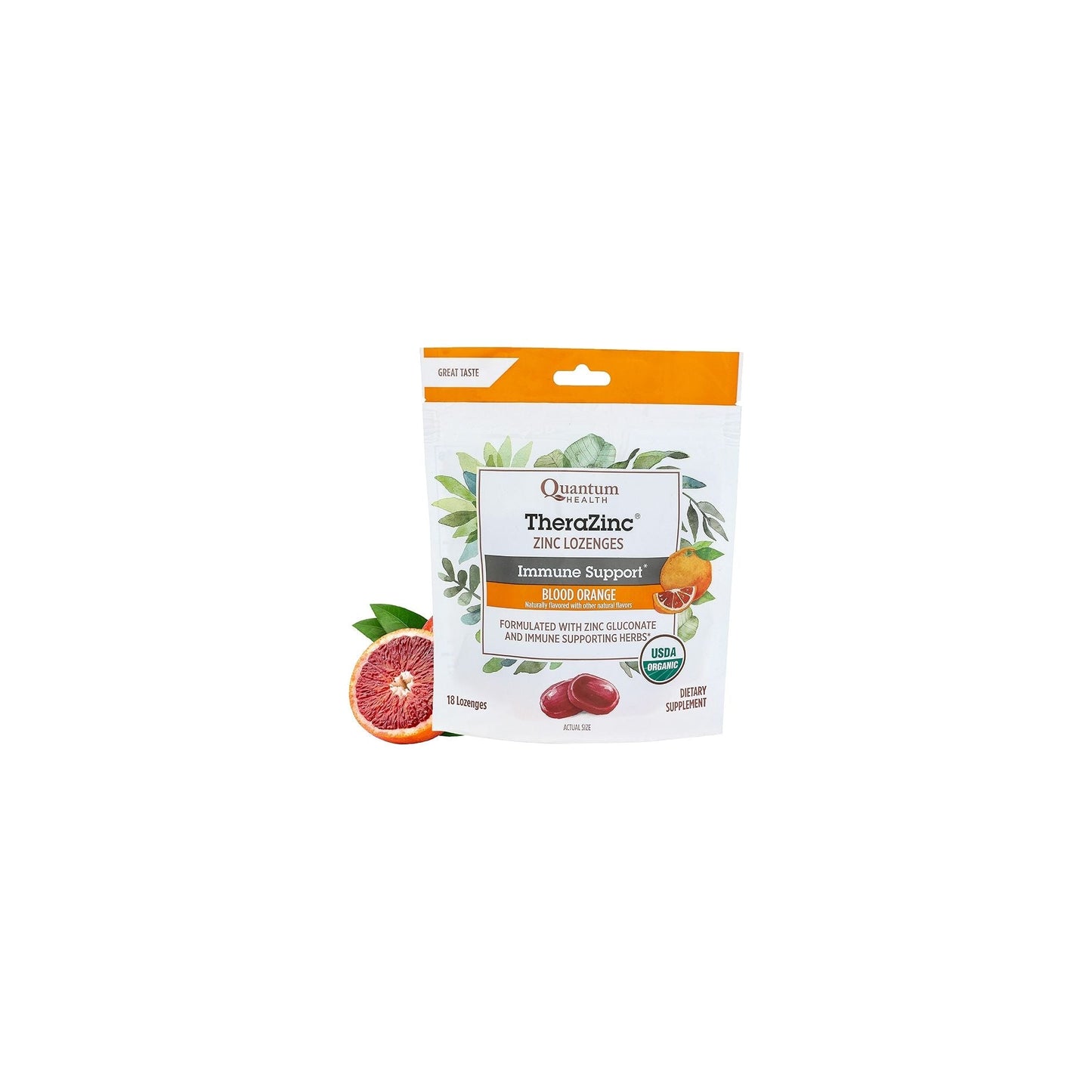 Quantum Health Cold Season Thera Zinc Lozenges - Orange, 24 Loz, (Quantum)