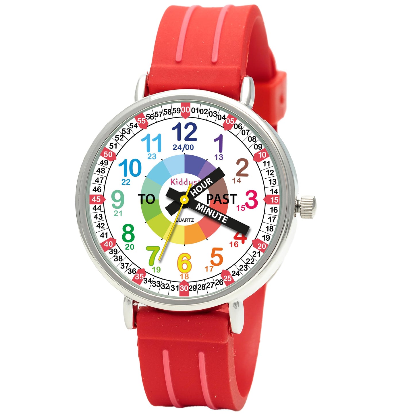 Kids Time Teacher Watch - Educational Analog Watch with Japanese Quartz Movement Ages 5-12