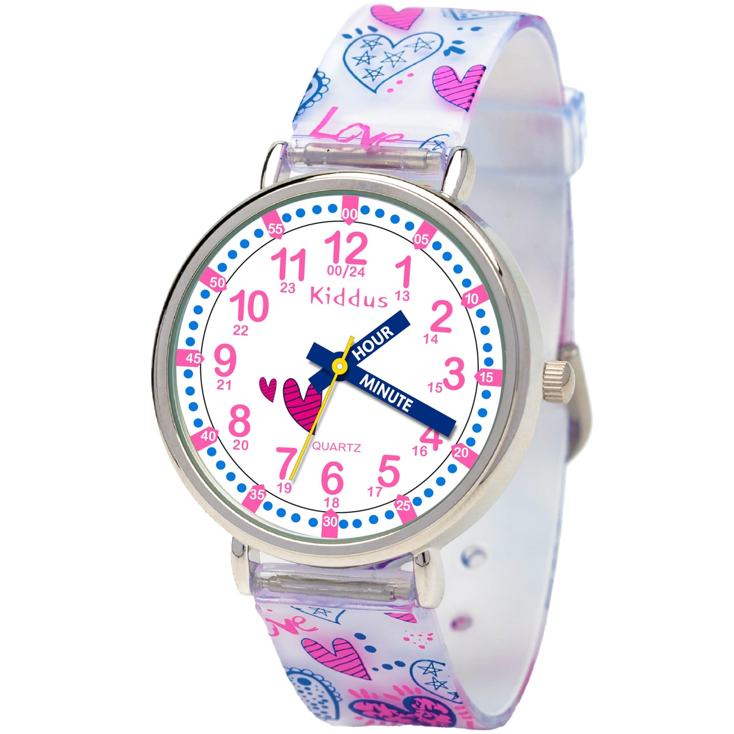 Kids Time Teacher Watch - Educational Analog Watch with Japanese Quartz Movement Ages 5-12