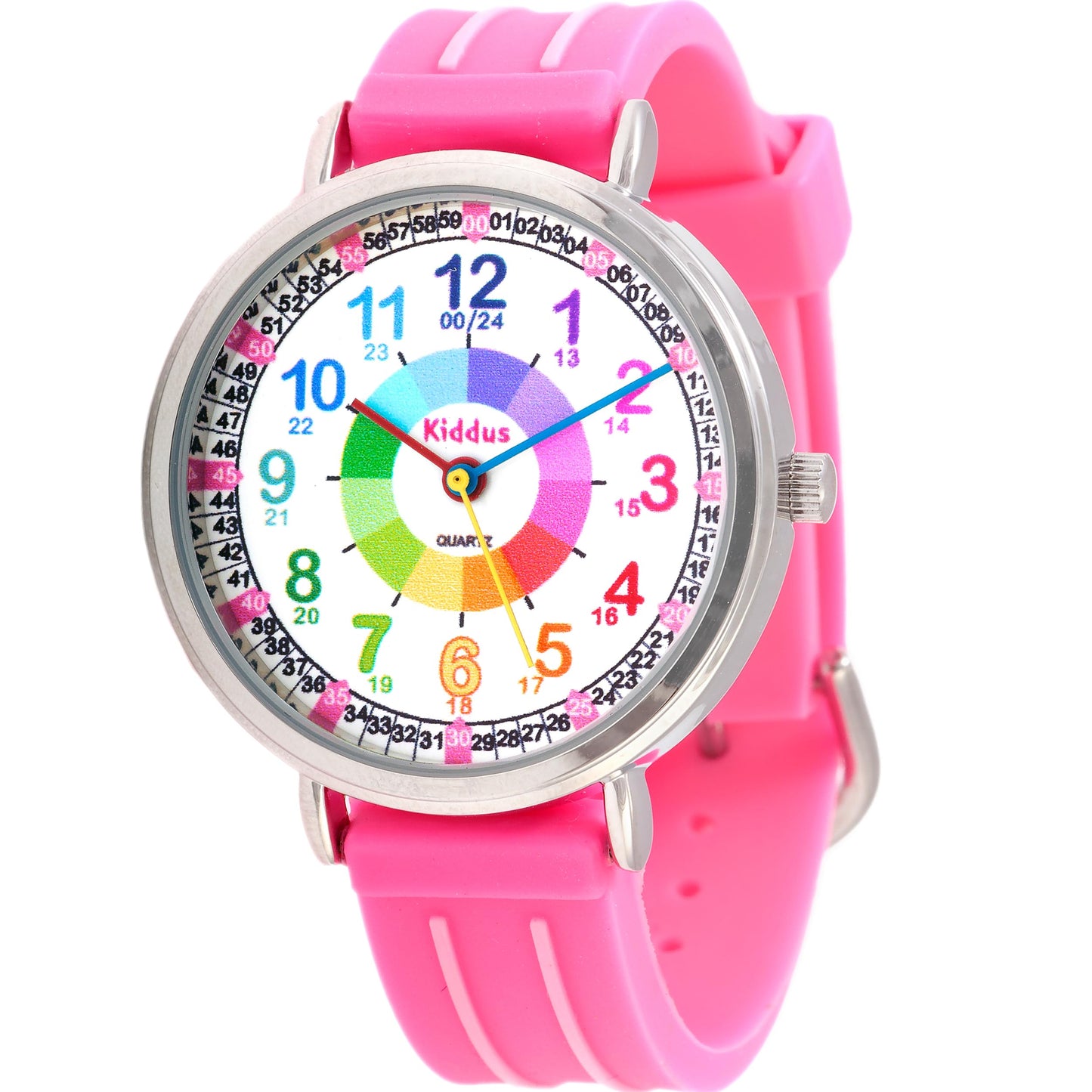 Kids Time Teacher Watch - Educational Analog Watch with Japanese Quartz Movement Ages 5-12