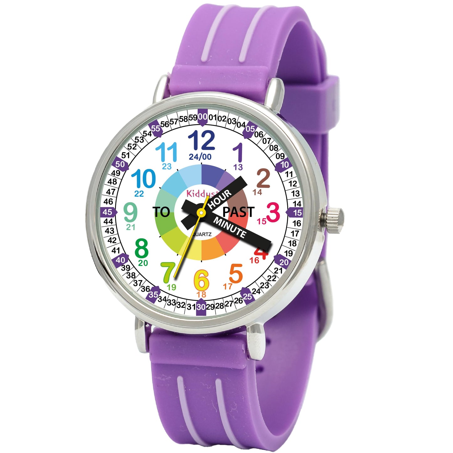 Kids Time Teacher Watch - Educational Analog Watch with Japanese Quartz Movement Ages 5-12