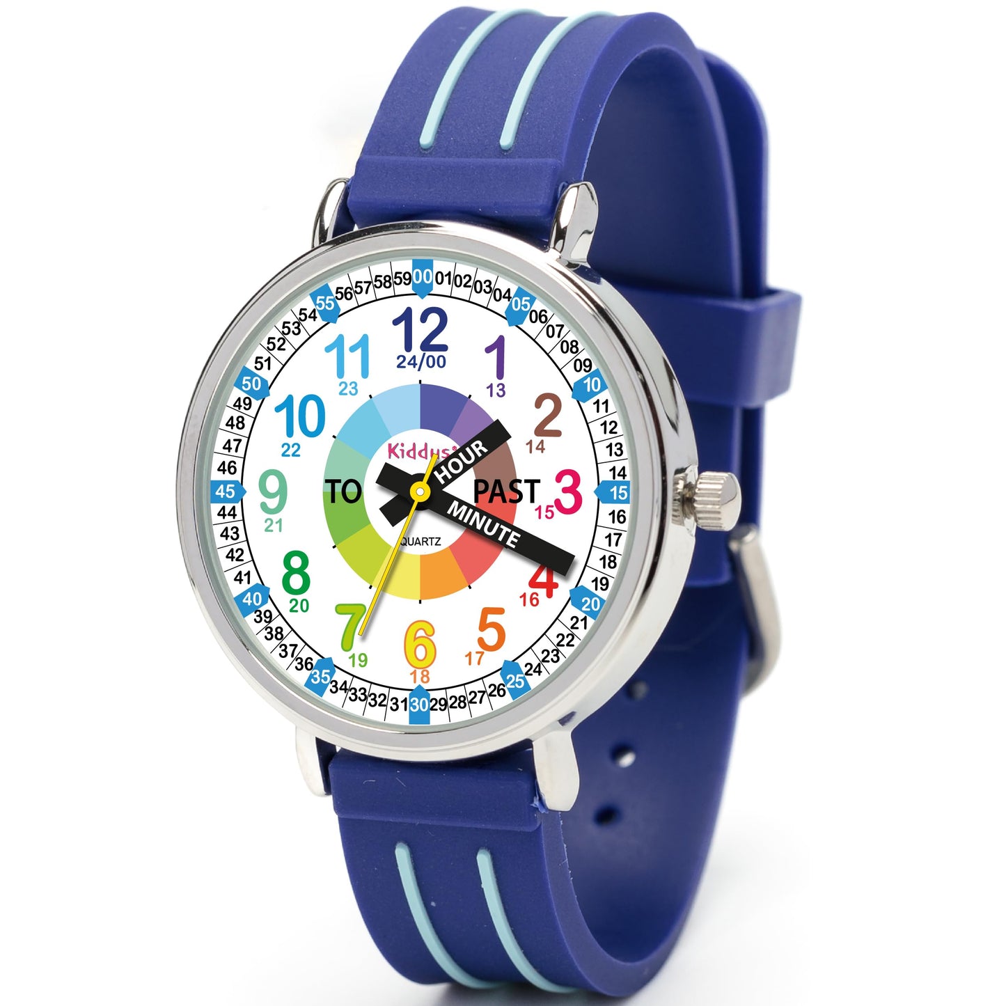 Kids Time Teacher Watch - Educational Analog Watch with Japanese Quartz Movement Ages 5-12