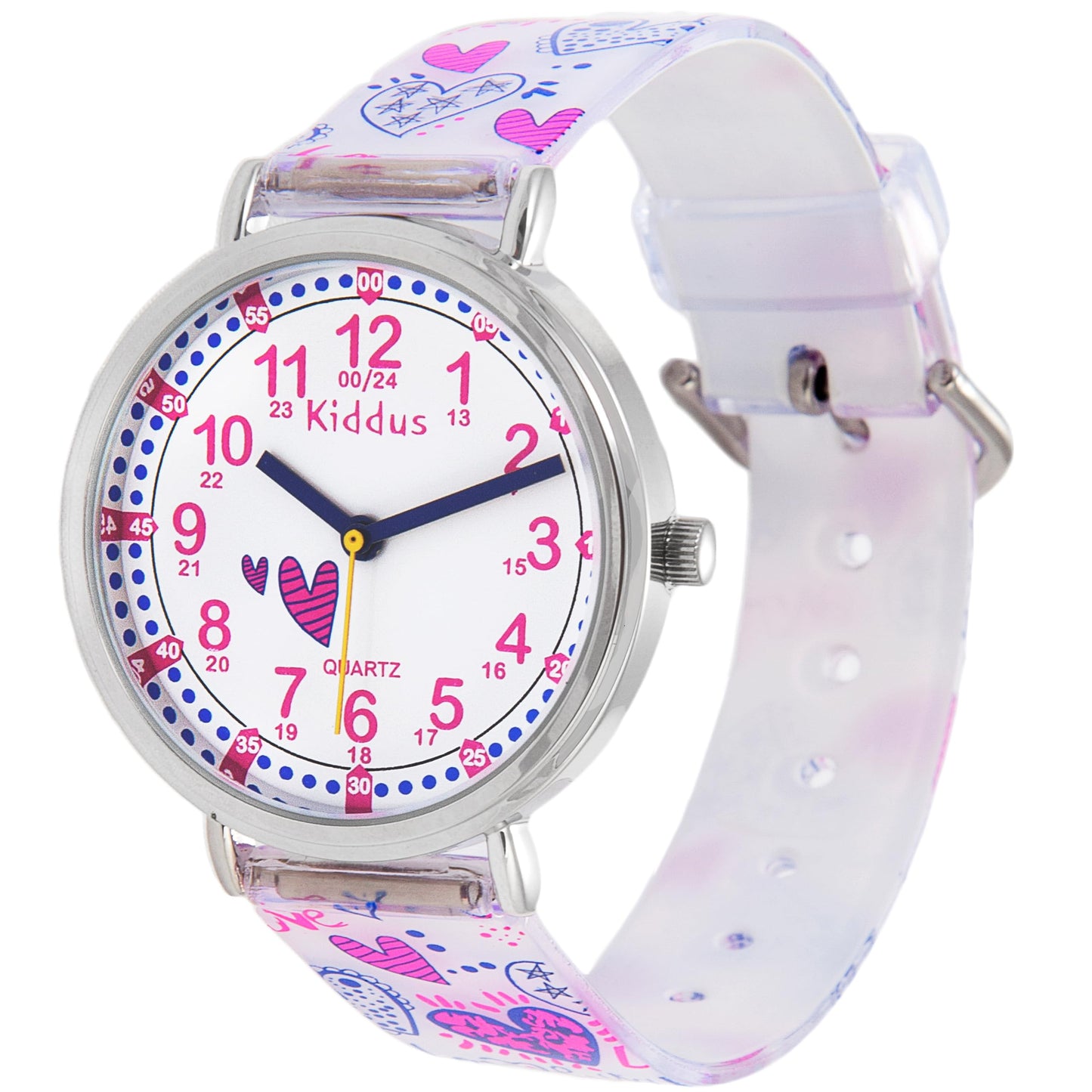 Kids Time Teacher Watch - Educational Analog Watch with Japanese Quartz Movement Ages 5-12