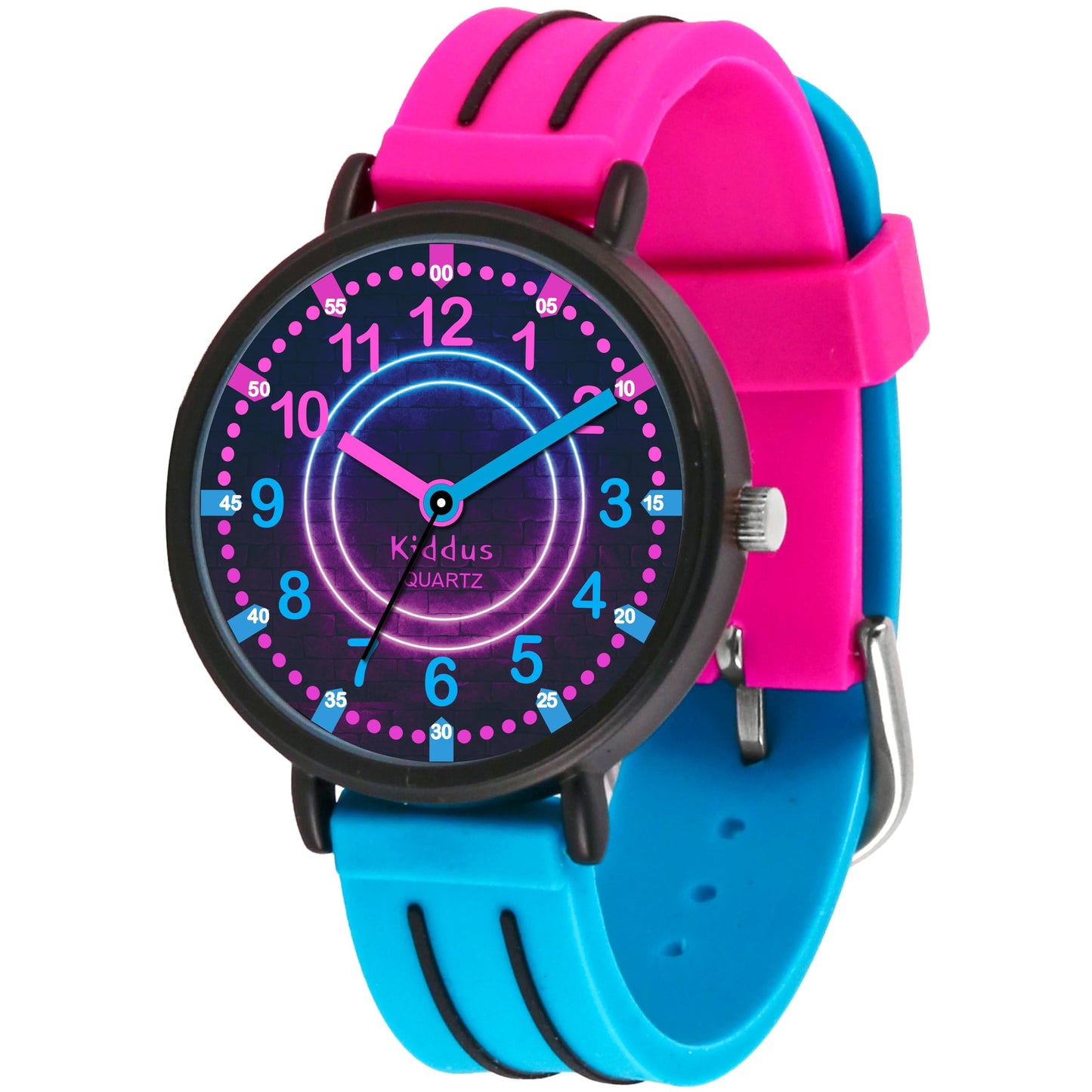 Kids Time Teacher Watch - Educational Analog Watch with Japanese Quartz Movement Ages 5-12