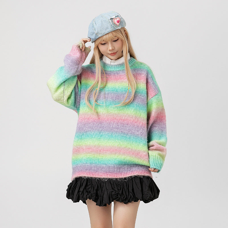 Knitwear Coat Couple Wear Round Neck Sweater