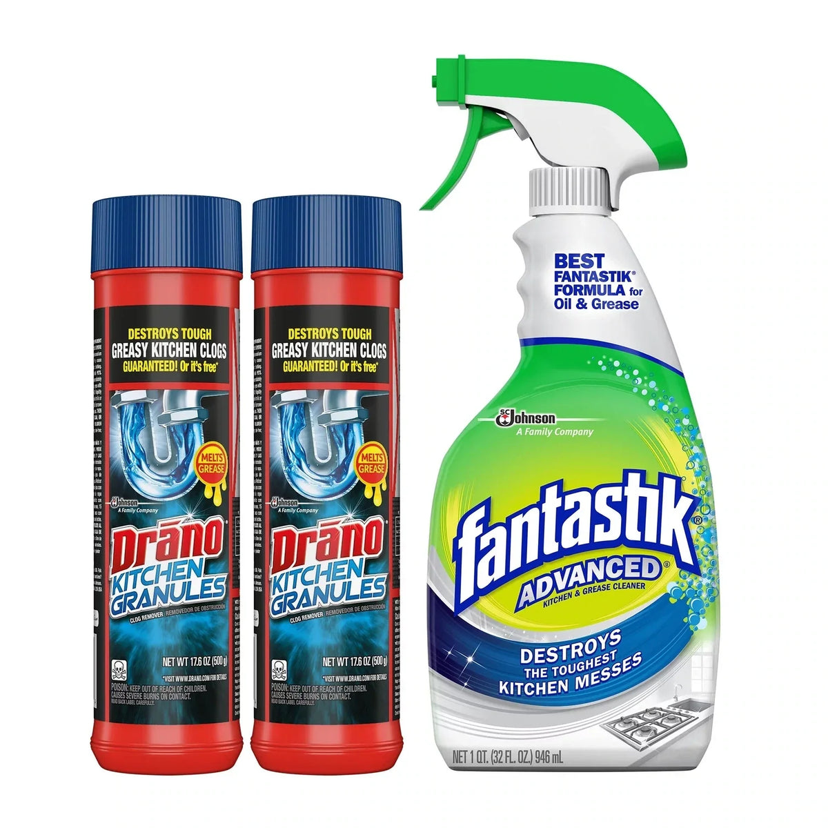 Fantastik SC Johnson Advanced Kitchen Degreaser 71650 32oz Max Grease Cleaner