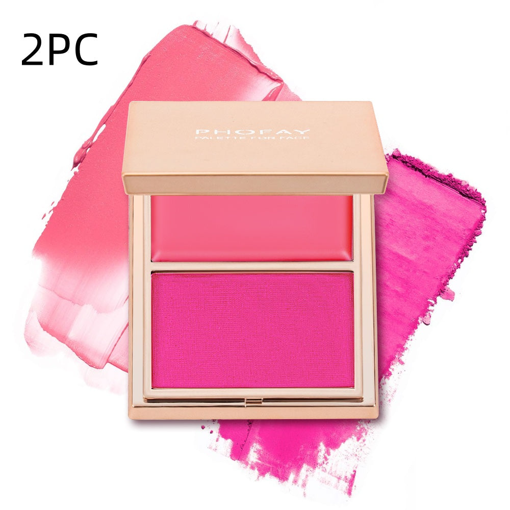 PHOFAY Double-Take Cream & Powder Blush Duo