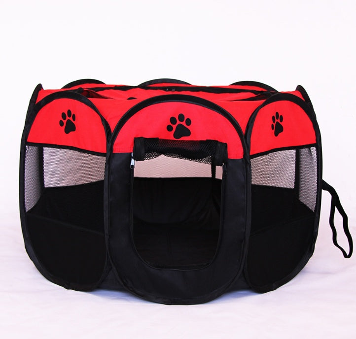 Folding Octagonal Pet Fence Oxford Cloth Cat And Dog Kennel