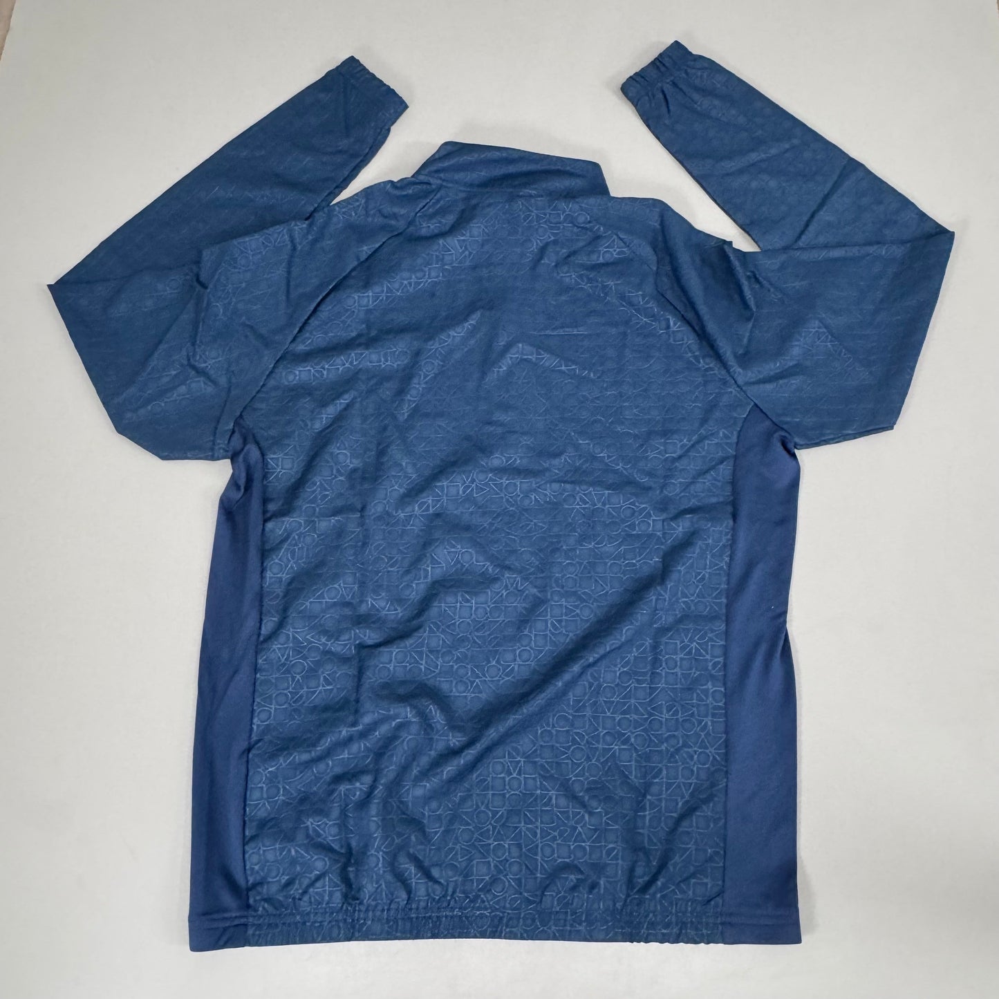 ADIDAS Deboss 1/4" Zip Men's Golf Sweatshirt Sz-M Navy Blue HA9118