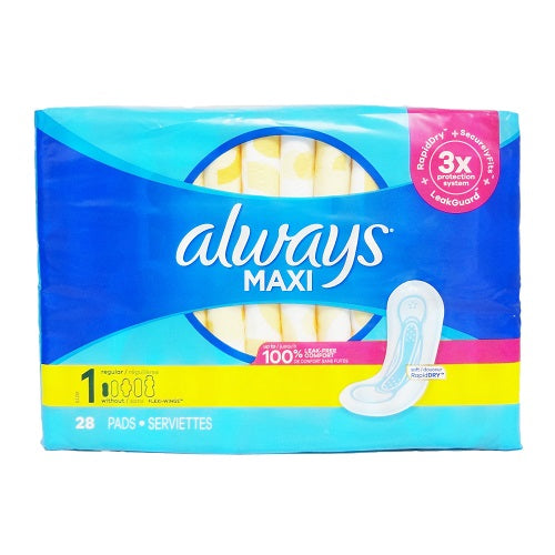 Always Maxi Soft Size 1 Regular Without Flexi Wings Pads
