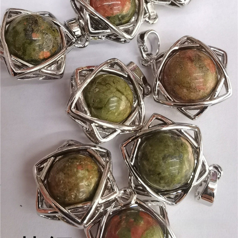 Crystal Aventurine Agate Star Pendant Beads