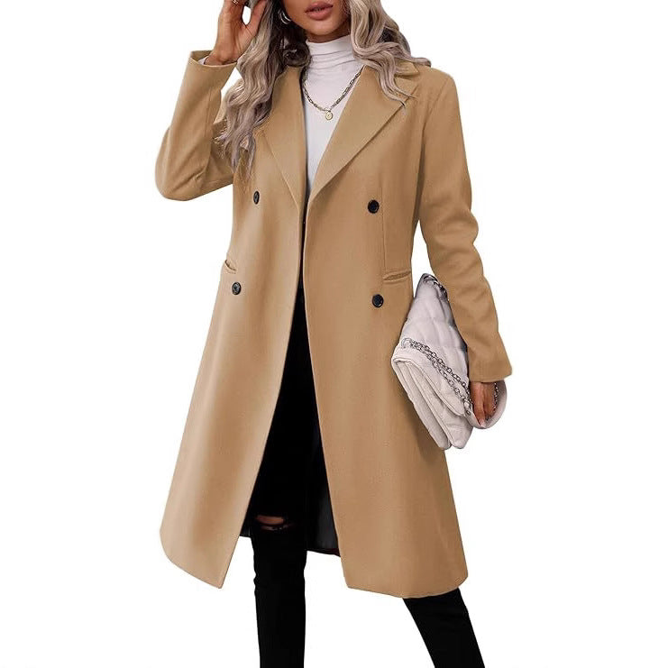 Autumn And Winter New Women's Clothing Long Woolen Coat Women