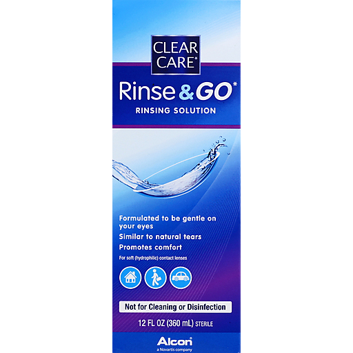 Clear Care Rinse & Go Rinsing Solution 12 Oz