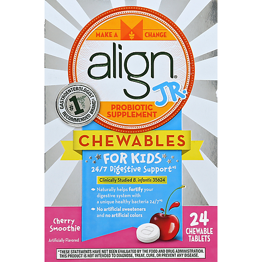 Align Probiotic, For Kids, Chewable Tablets, Cherry Smoothie