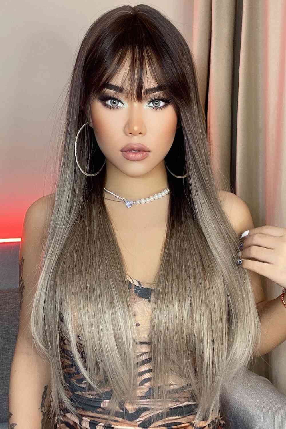 Synthetic Long Straight Synthetic Wig, 26''