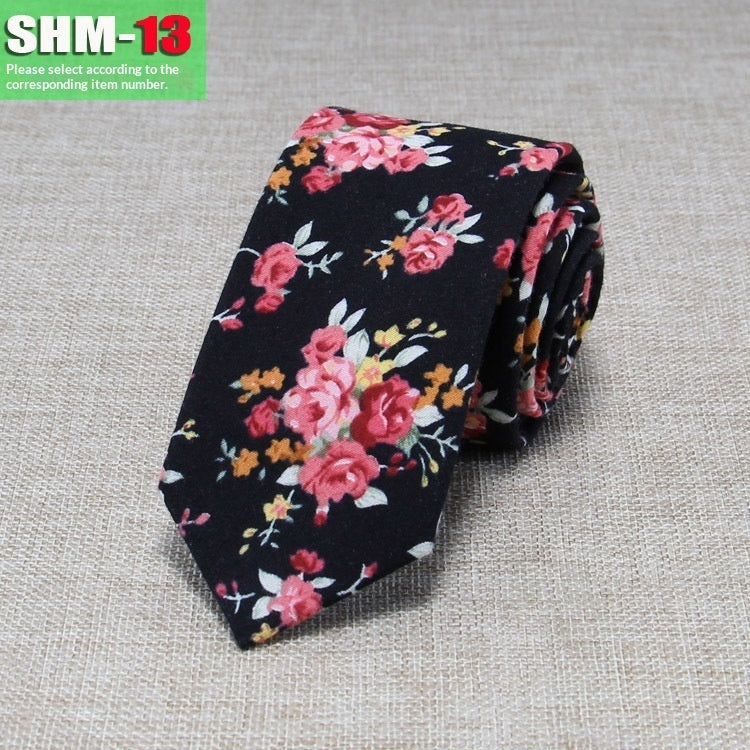 Narrow Casual Patterned Tie For Men