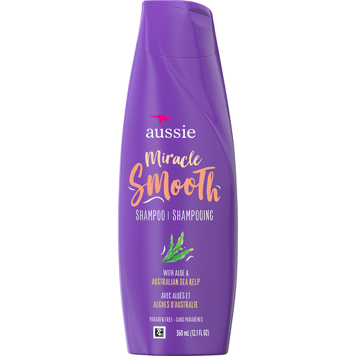 Aussie For Frizzy Hair – Paraben-Free Miracle Smooth Shampoo W/ Aloe & Kelp, 12.1 Fl Oz