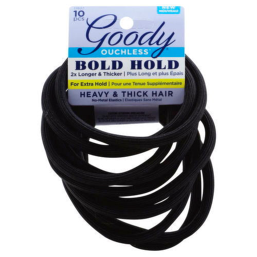 Goody Elastics, No Metal, Bold Hold, Heavy & Thick Hair