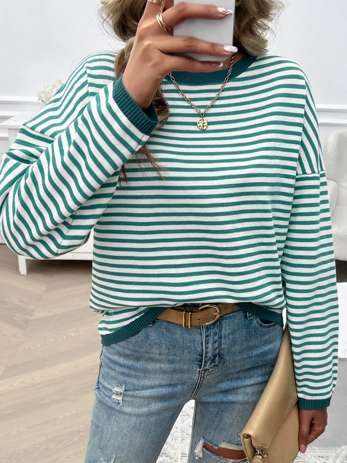 Women's Oversized Striped Sweater