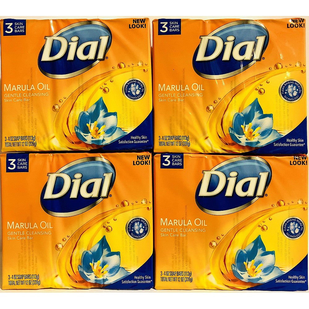 Dial Marula Oil Gentle Cleansing Skin Care Soap 3-4 Oz. Bars
