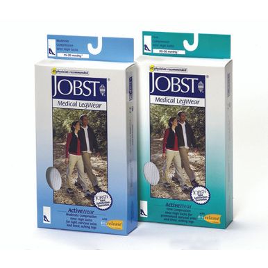 Jobst 110490 ActiveWear Knee High-20-30 mmHg, Medium, White