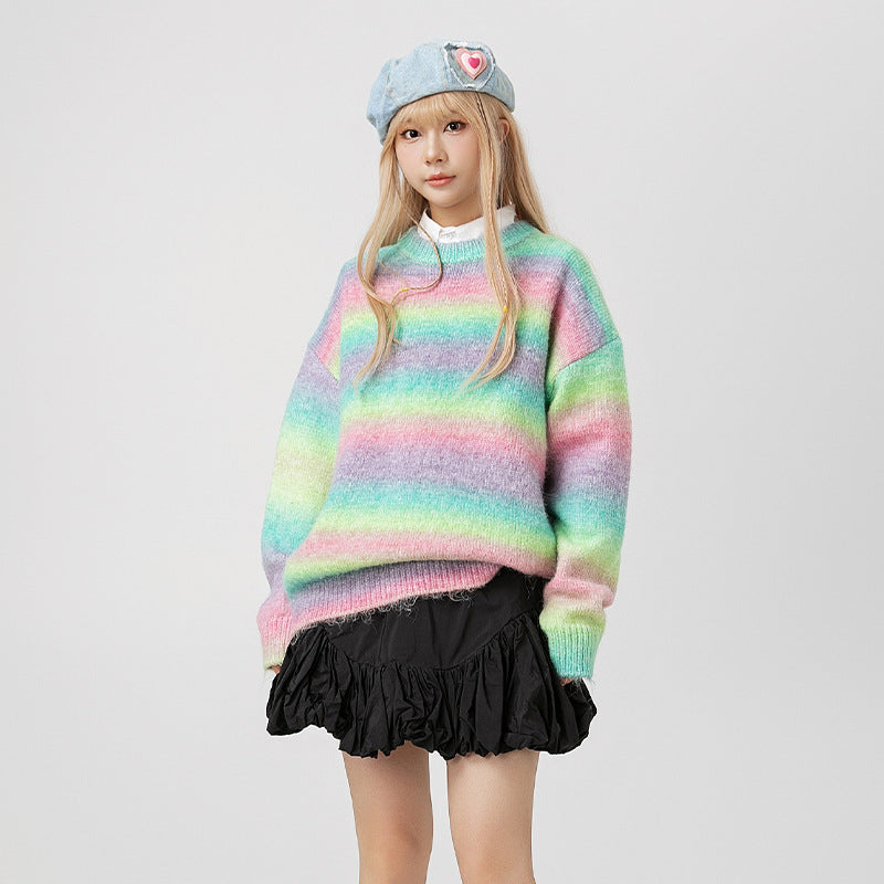 Knitwear Coat Couple Wear Round Neck Sweater