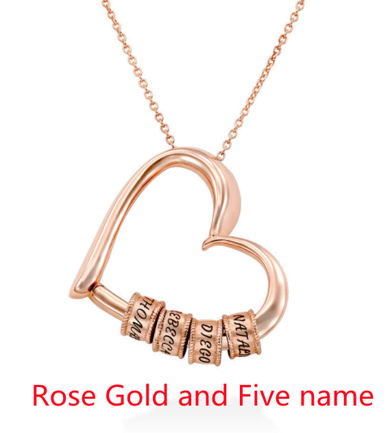 Personalized Heart Necklaces Women Jewelry Custom Name Necklaces & Pendants Mothers Day Gift