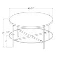 ZA@ WE Sleek Marble & Glass Coffee Table Tripod Leg Design 32" Gold AF32SRDCTMGD