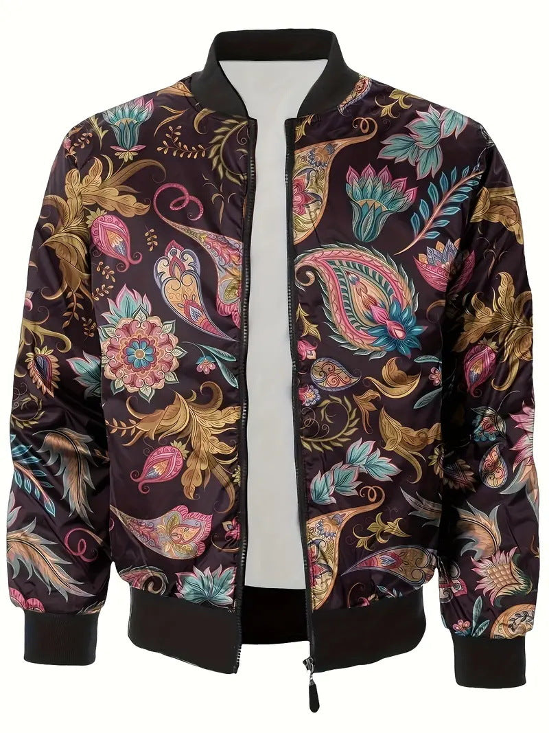 Mens Stylish Trendy Jacket With A Stand-up Collar