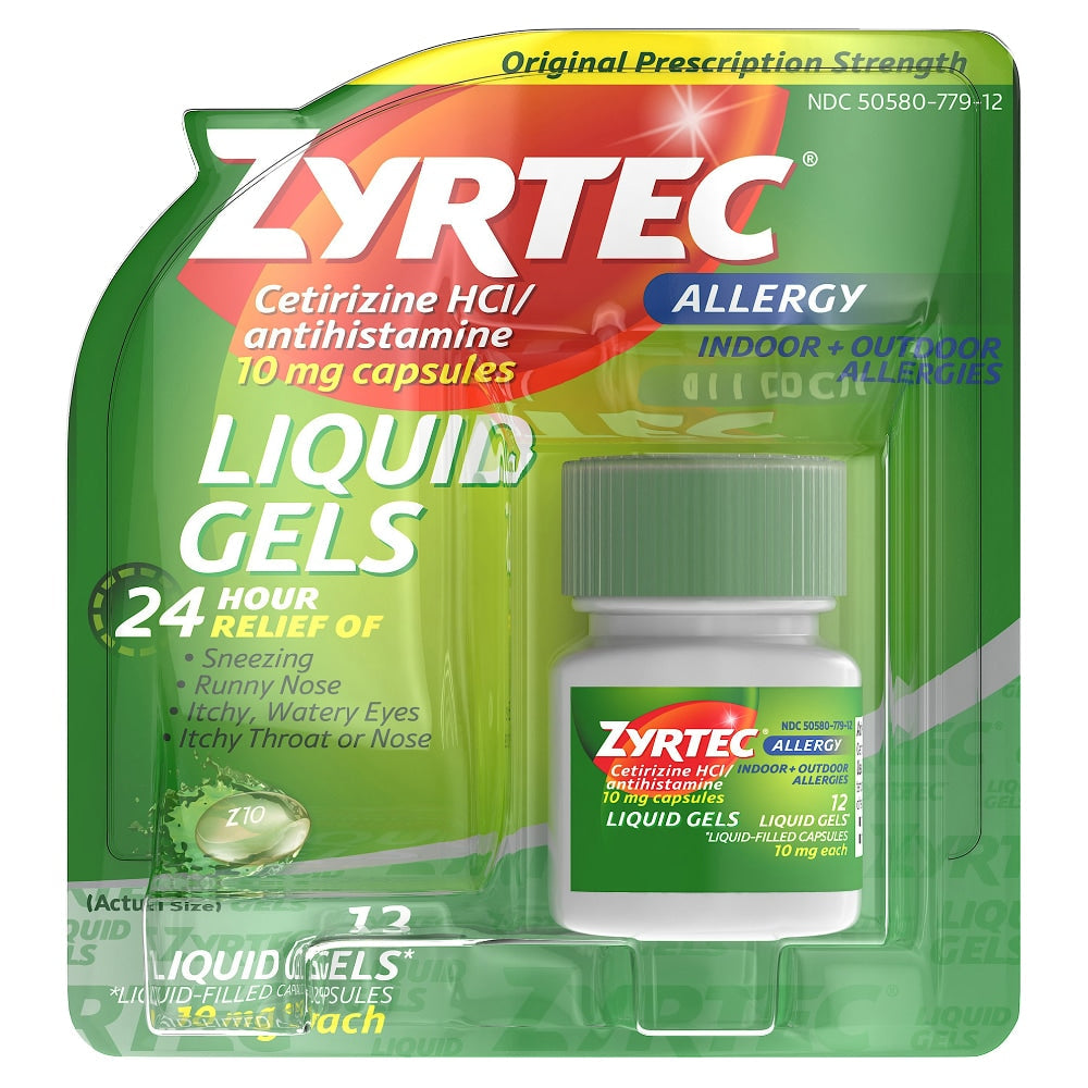 ZYRTEC® 24 Hour Allergy 10 mg Gelcap LQGL, 12 EA