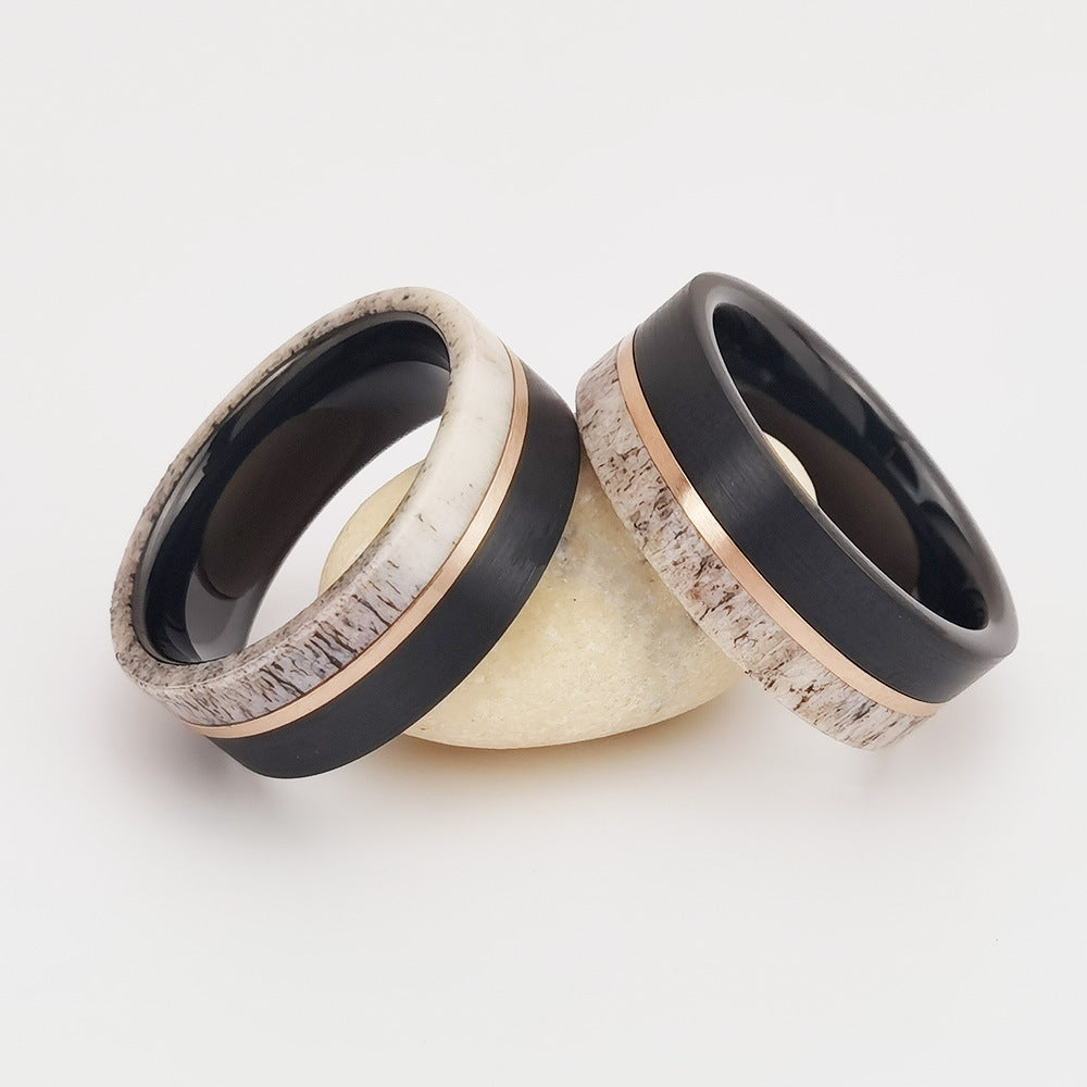 Men's Flat Tungsten Gold Ring