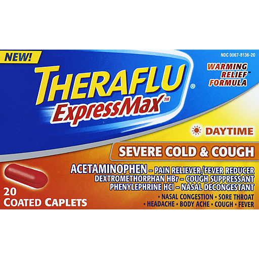 Theraflu Severe Cold & Cough, Daytime, Coated Caplets