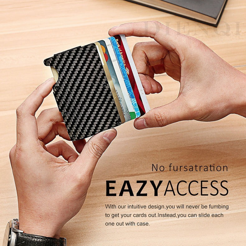 Carbon Fiber Wallet with Metal Card Holder