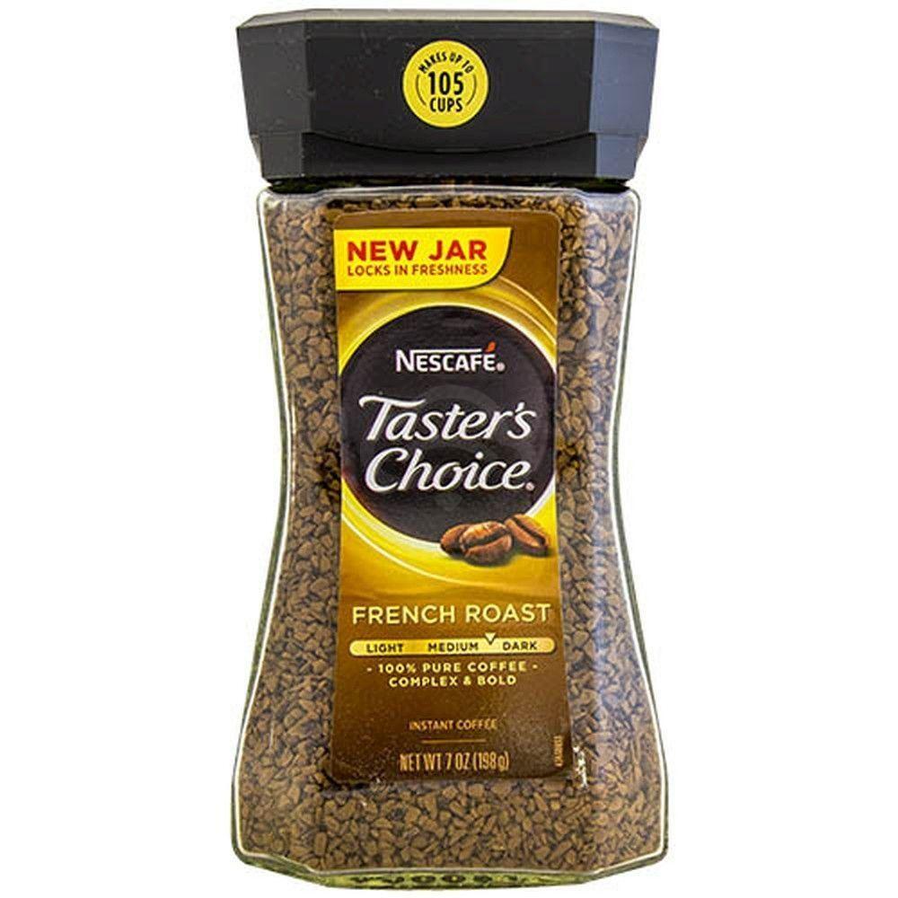Nescafe Tasters Choice French Roast Instant Coffee, New Jar, 7 Oz Canister