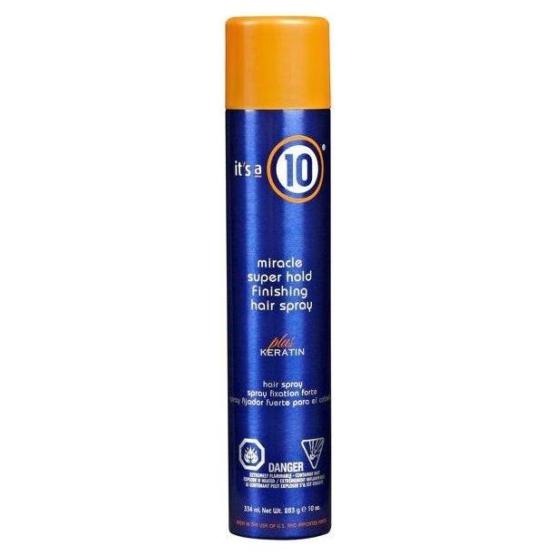 It's a 10 Miracle Super Hold Finishing Hair Spray Plus Keratin 10 oz