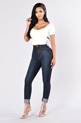 Autumn Winter Denim Supply High Waist Stretch Slim Fit Skinny Pants