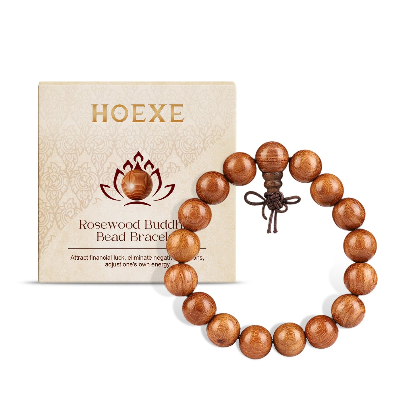 Rosewood Buddha Bead Bracelet Daily Simple Fashion Design Bracelet Personality All-In-One Beaded Bracelet